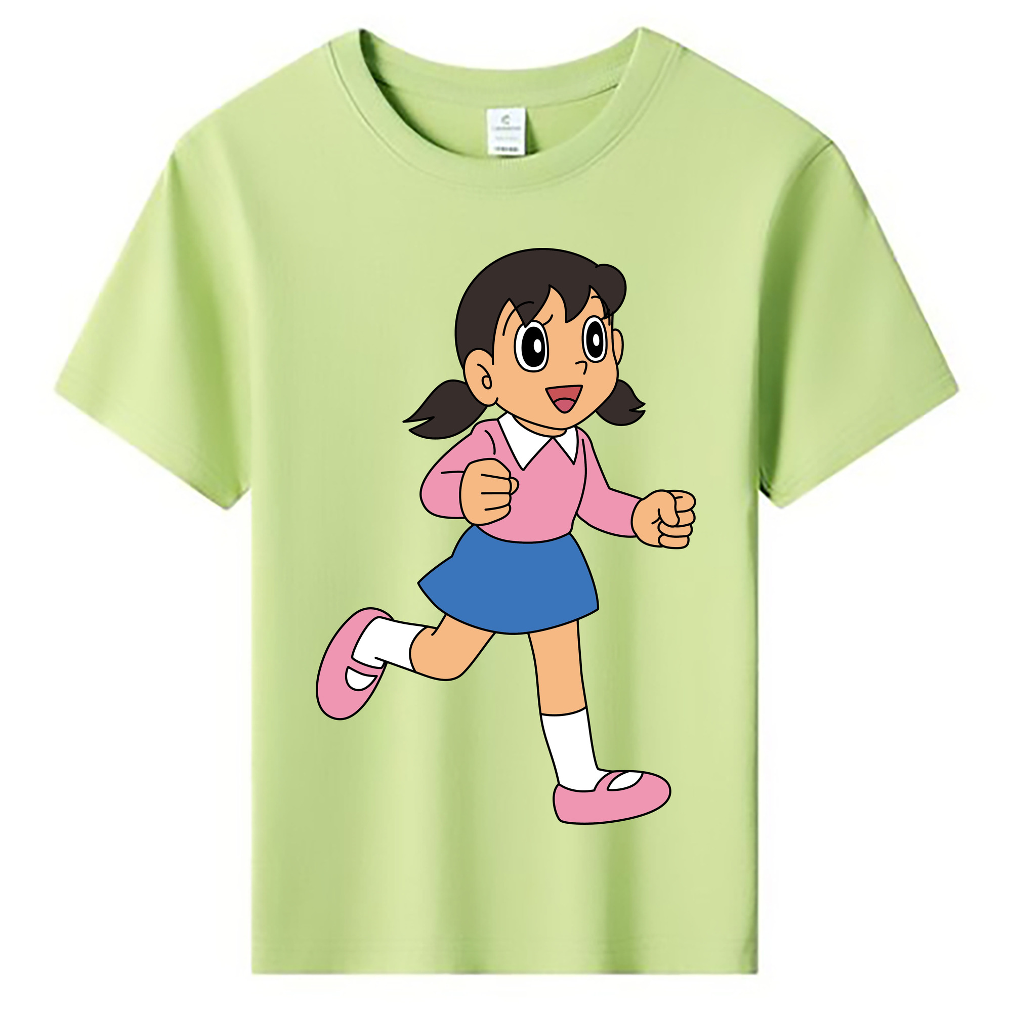 （画像用） ドラえもん みなもと しずか Doraemon Shizuka Minamoto 綿100％キッズTシャツ（フロントプリント）